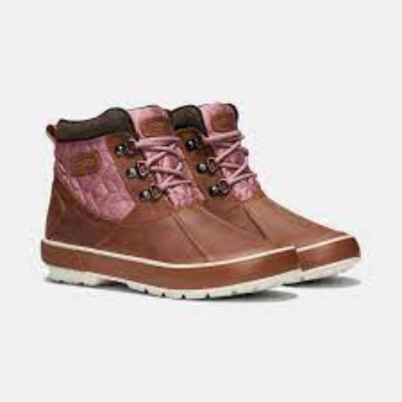 Keen Elsa 11 Sz 9.5 Duck Leather Quilted Rain Snow Boots